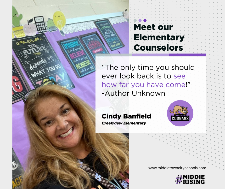 meet our elementary counselors: cindy banfield